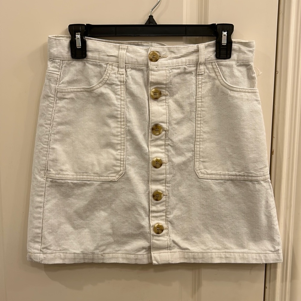 Kenzie corduroy skirt button front